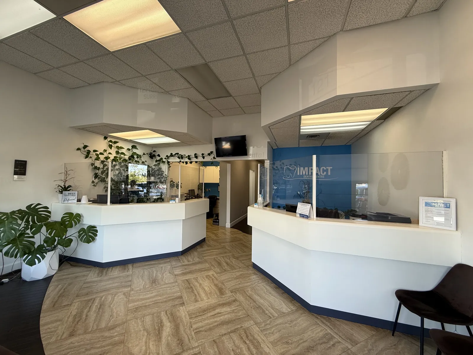 Impact Dental Centre modern interior and reception area