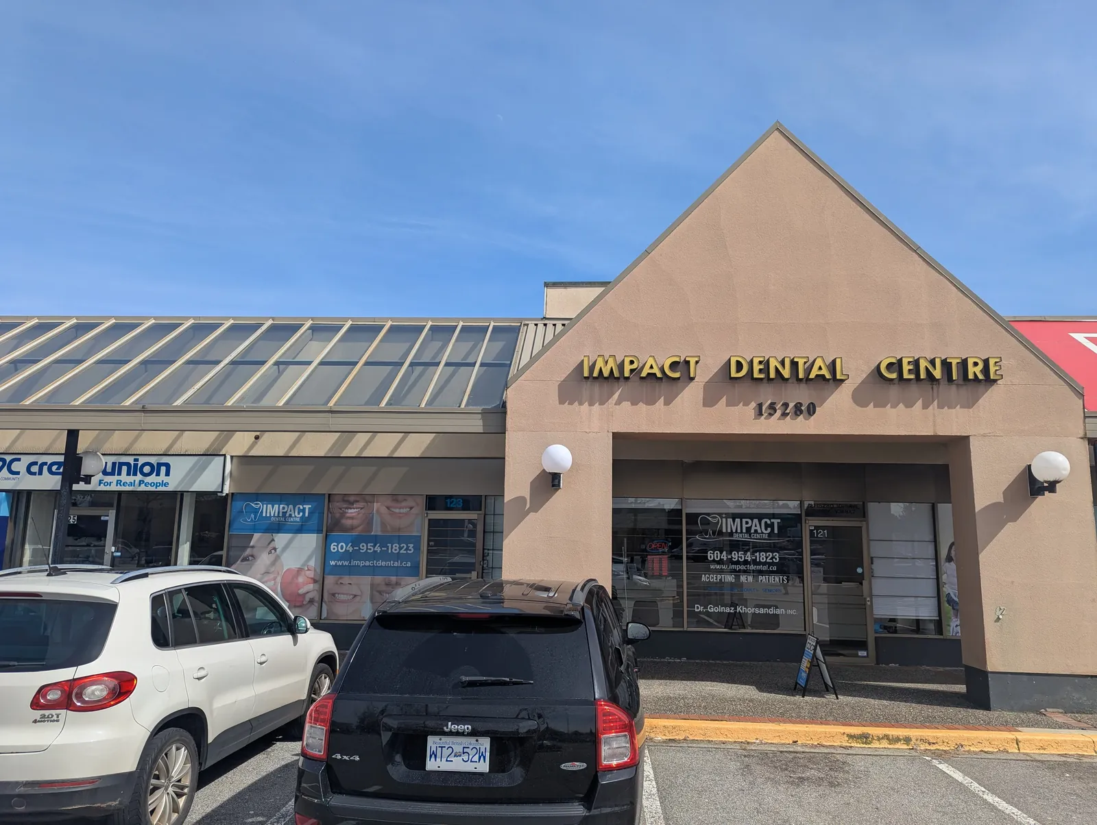 Impact Dental Centre exterior at 15280 101 Ave, Surrey